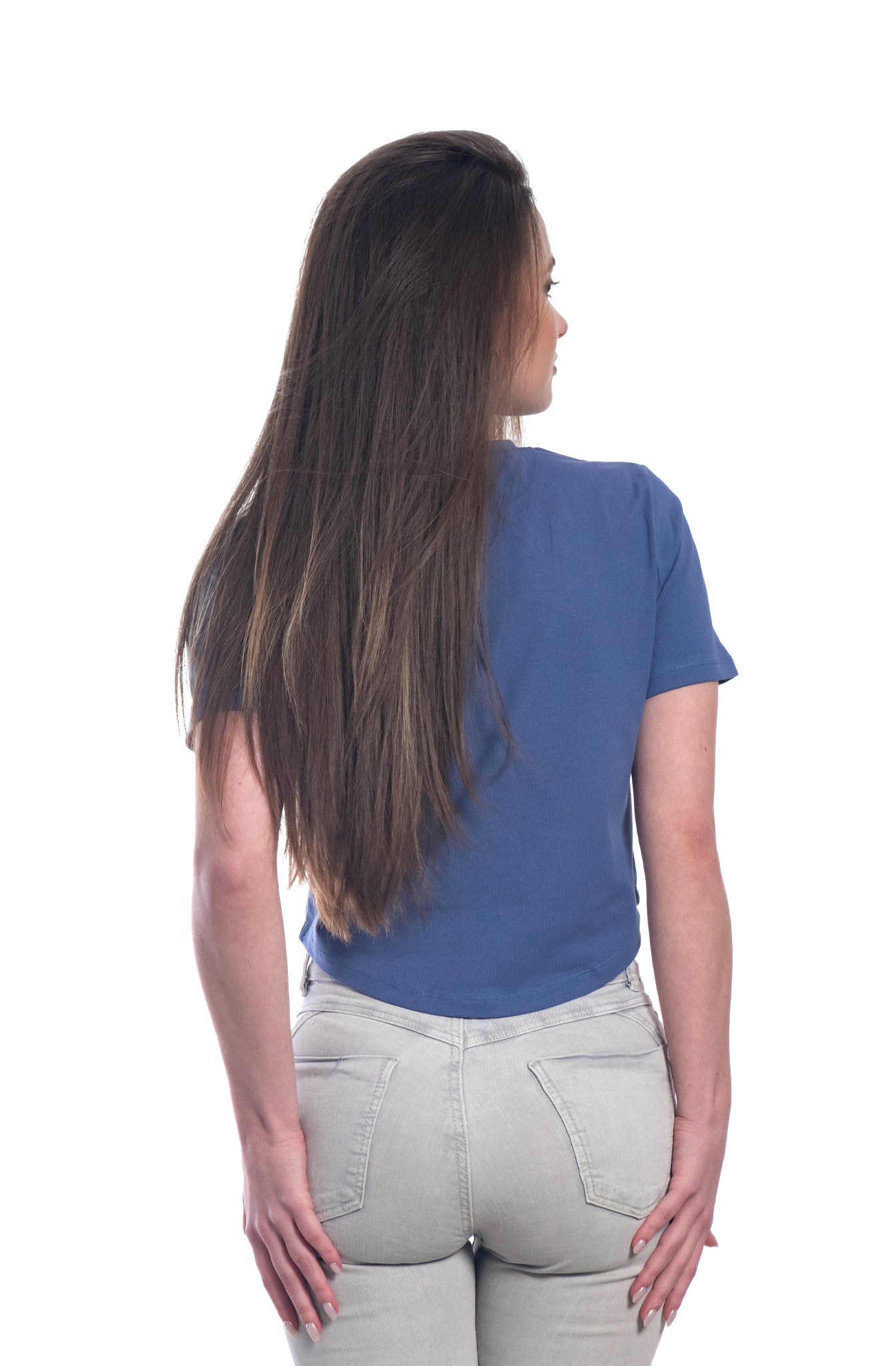 Ruffled High Neck Contrast Side Tie Top