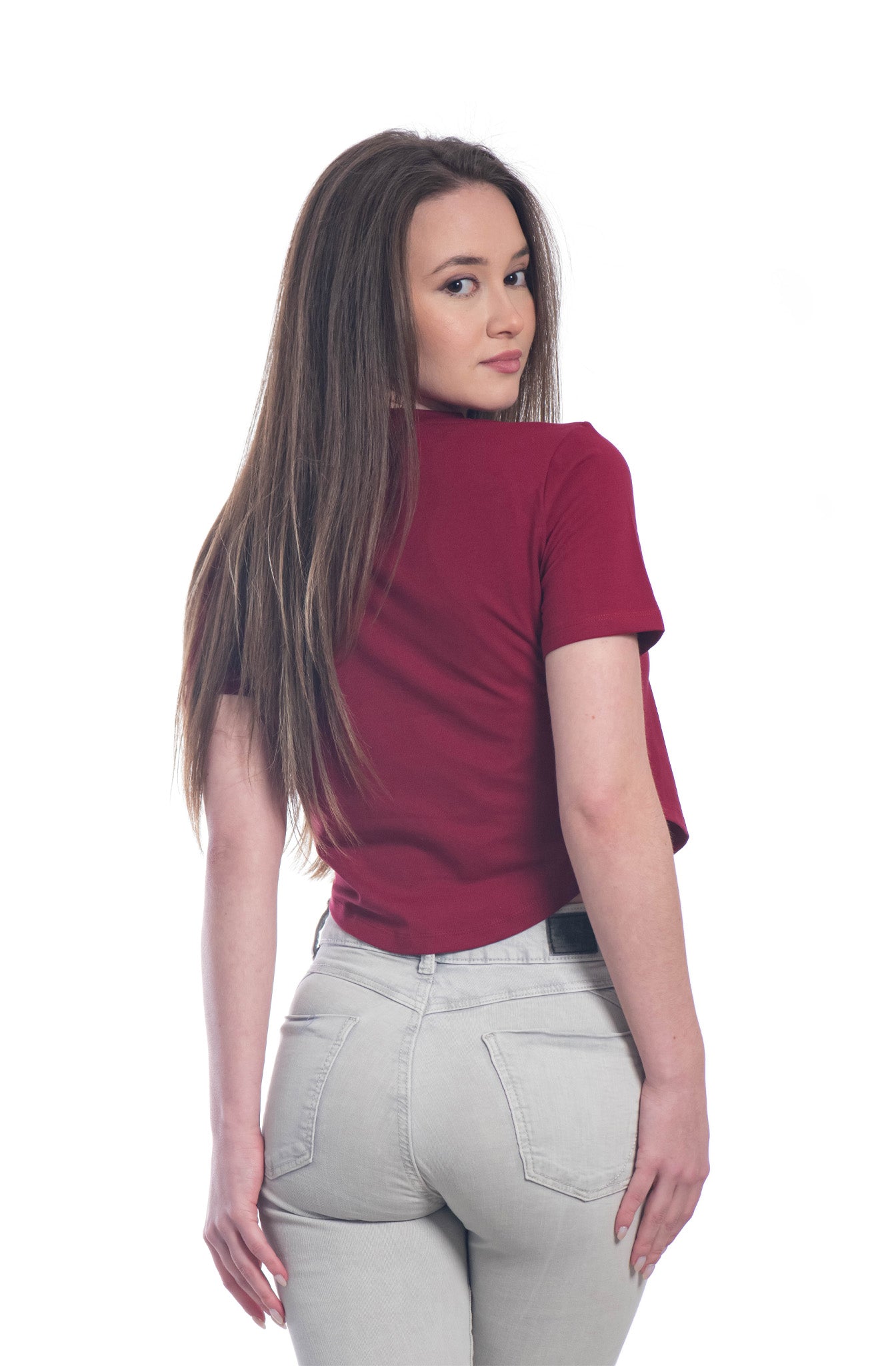 Ruffled High Neck Contrast Side Tie Top