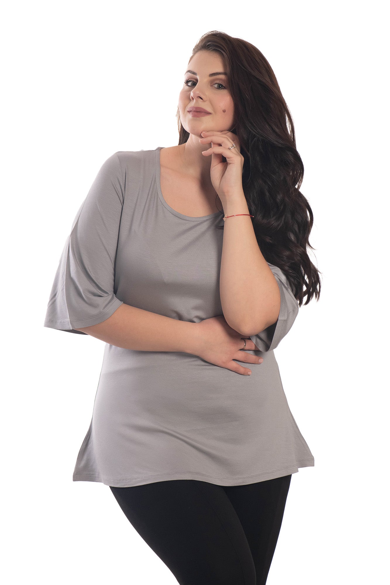 Tunique pour femme à manches 3/4 et col rond