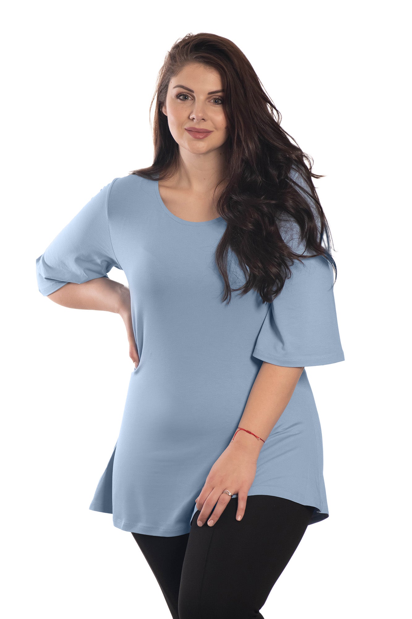 Tunique pour femme à manches 3/4 et col rond