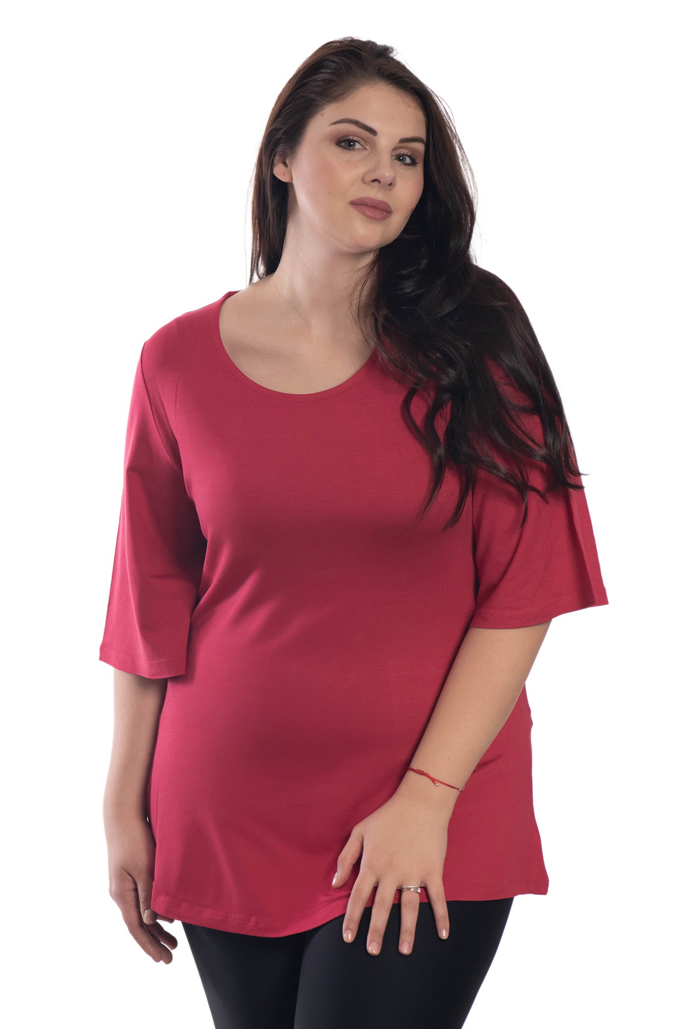 Tunique pour femme à manches 3/4 et col rond