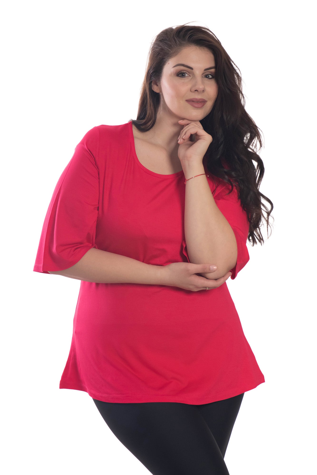 Tunique pour femme à manches 3/4 et col rond