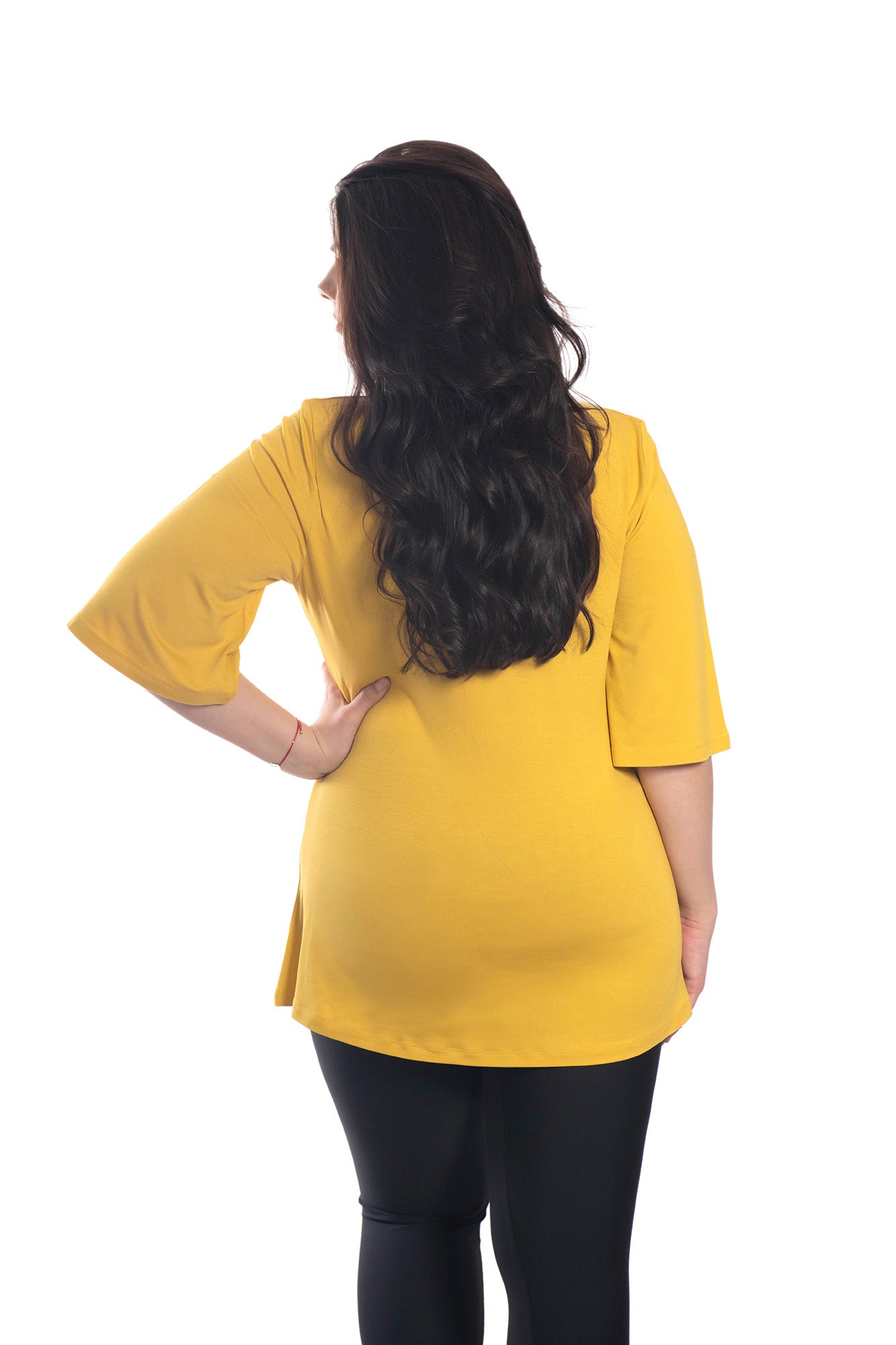 Ruffled High Neck Contrast Side Tie Top