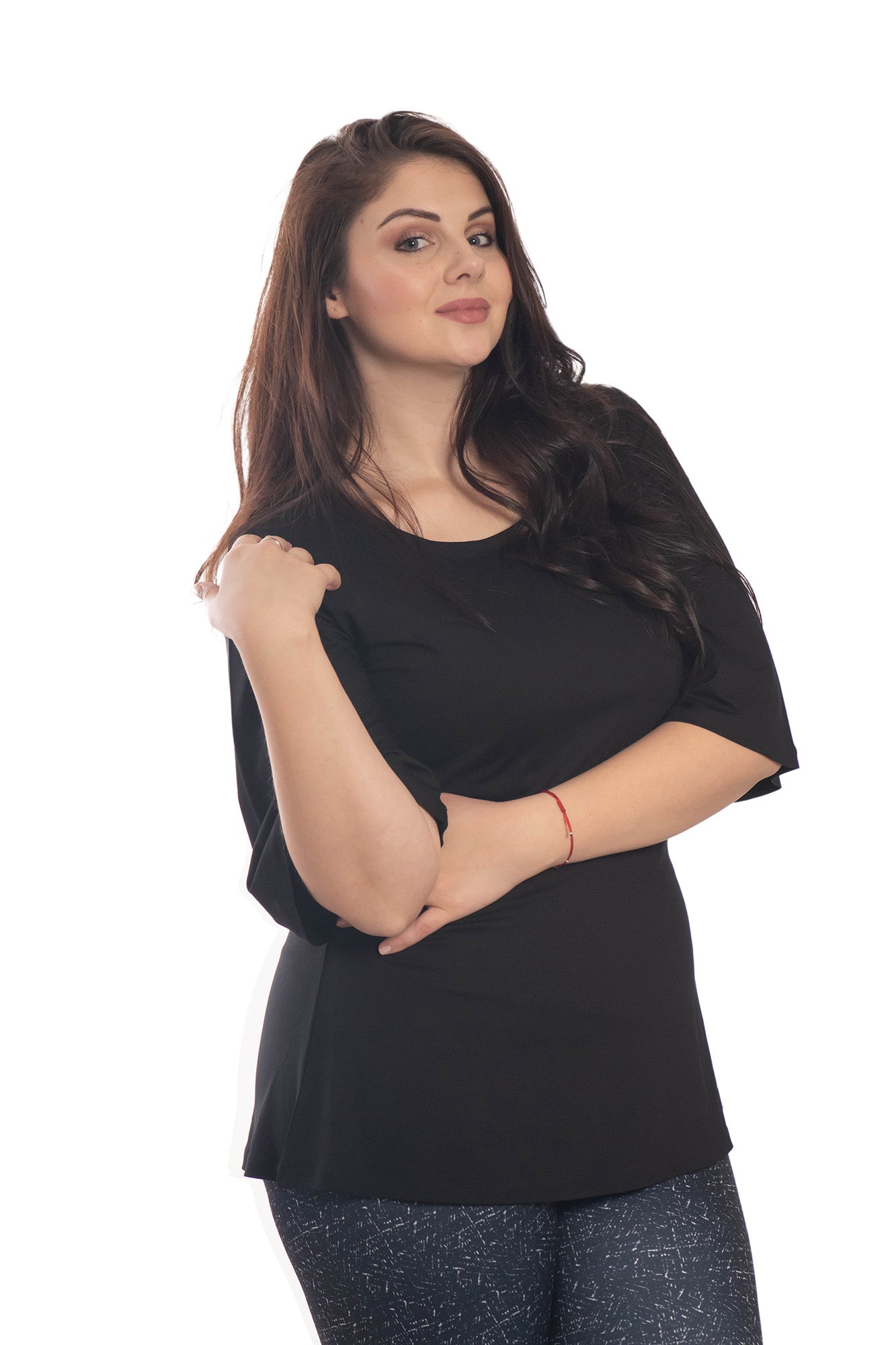 Tunique pour femme à manches 3/4 et col rond