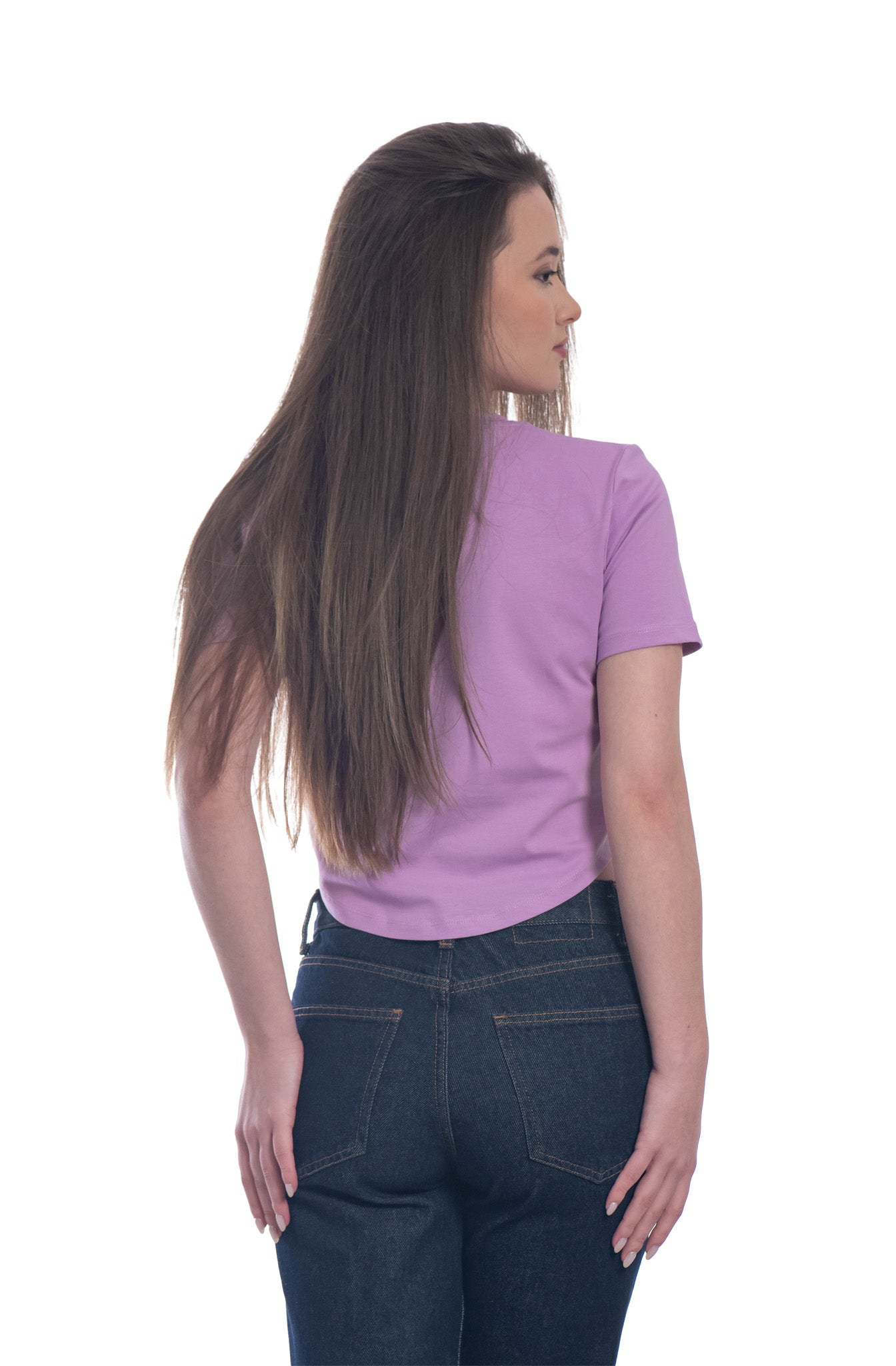 Ruffled High Neck Contrast Side Tie Top
