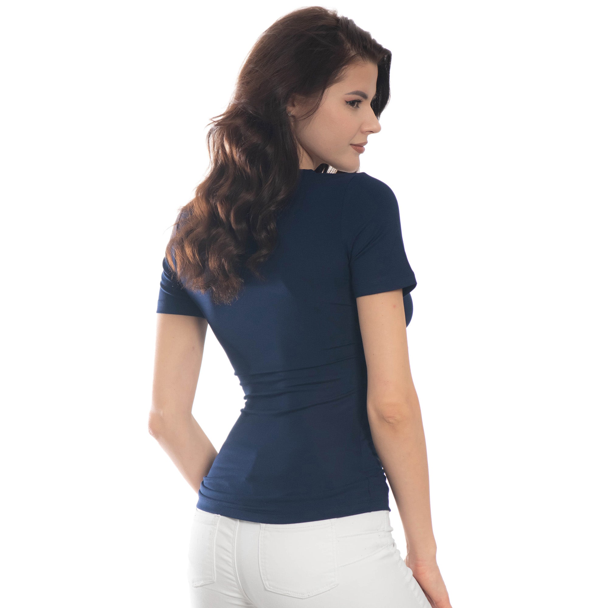 Ruffled High Neck Contrast Side Tie Top